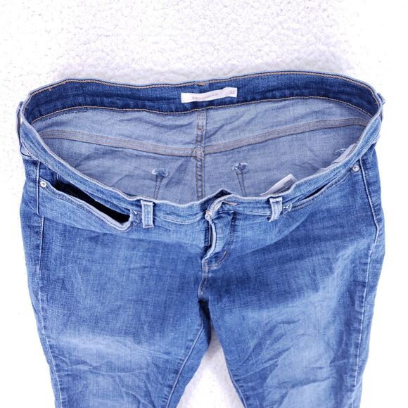 Levis 312 Jeans Denim Cotton Womens SZ 32 Blue Straight Stretch VTG Mid Rise 90s - Picture 4 of 11